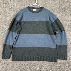 Arizona Jean Company Sweater Mens Large Blue Gray Long Sleeve Crewneck Y2K City